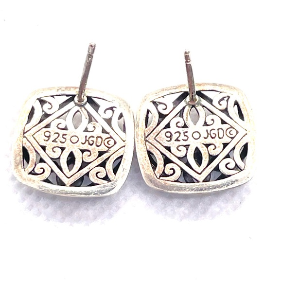 Janice Girardi Sterling Silver Earrings w Flor de Lis Design; Marked 925 JDG! - Picture 9 of 13